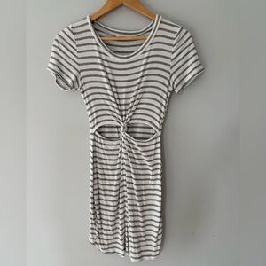 Promesa Striped Knot-Front Dress
